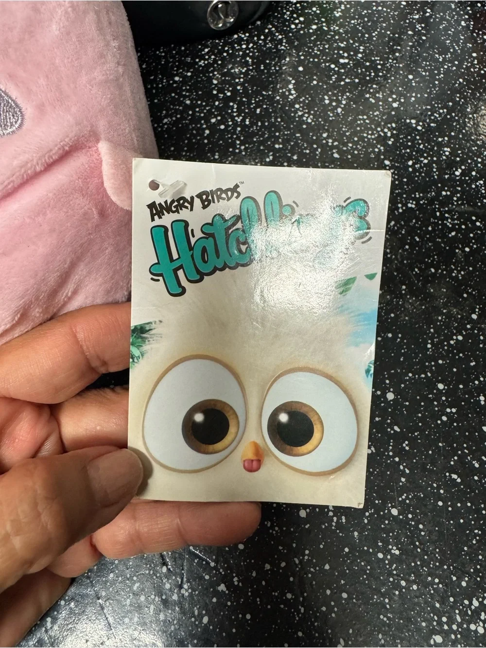 Pink Plush Small Pet Toy with Green Eyes - Angry Birds The Movie 2